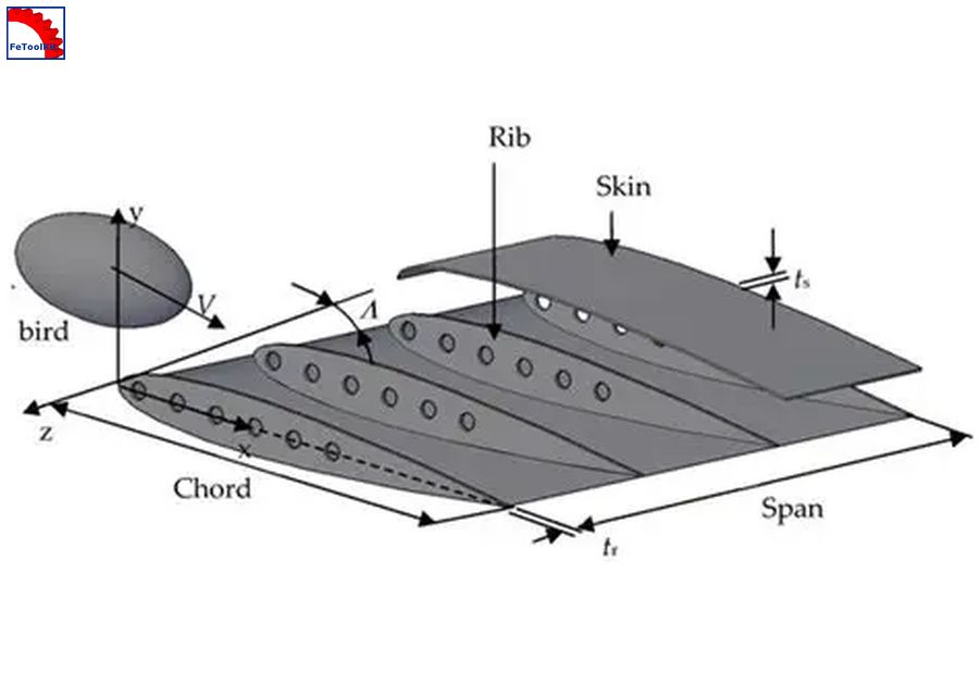 Bird strike wing structure diagram